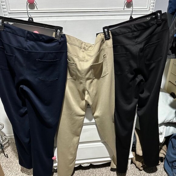 3-Pack Women's Super Stretchy Slim Fit Ponte Pants - Picture 2 of 2